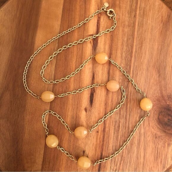 J.Crew | Faceted Bead Station Necklace | 40” Length - Picture 1 of 4